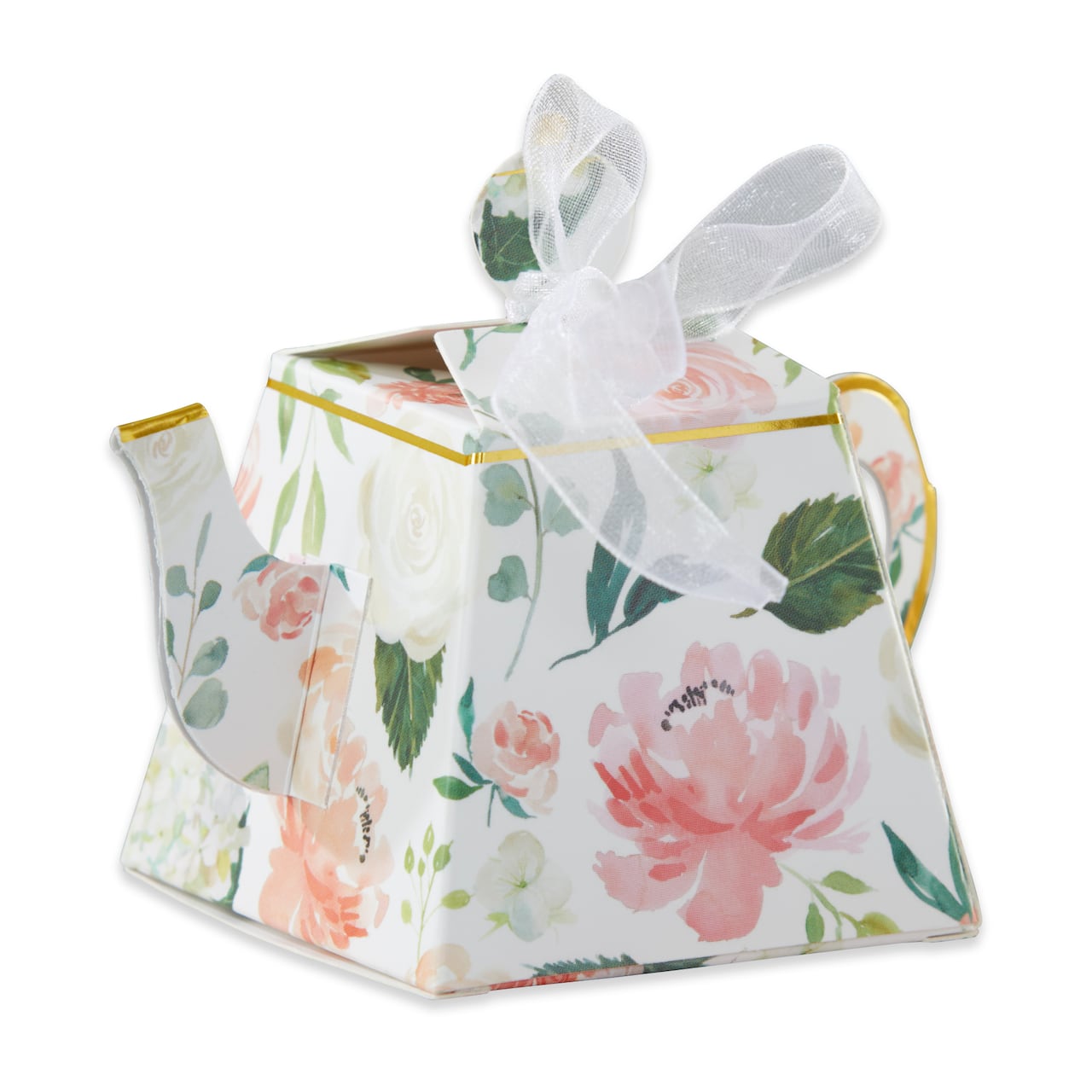 Kate Aspen® Brunch Floral Teapot Favor Box Set, 24ct.